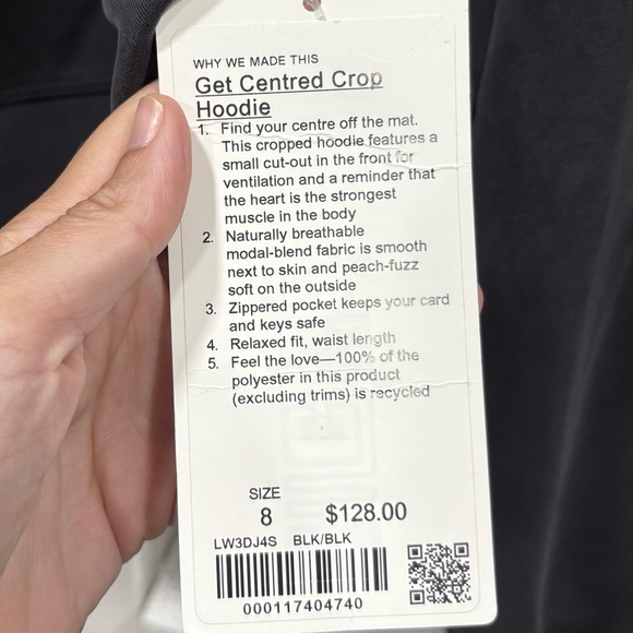 NWT Lululemon Get Centred Crop Hoodie - Picture 5 of 8